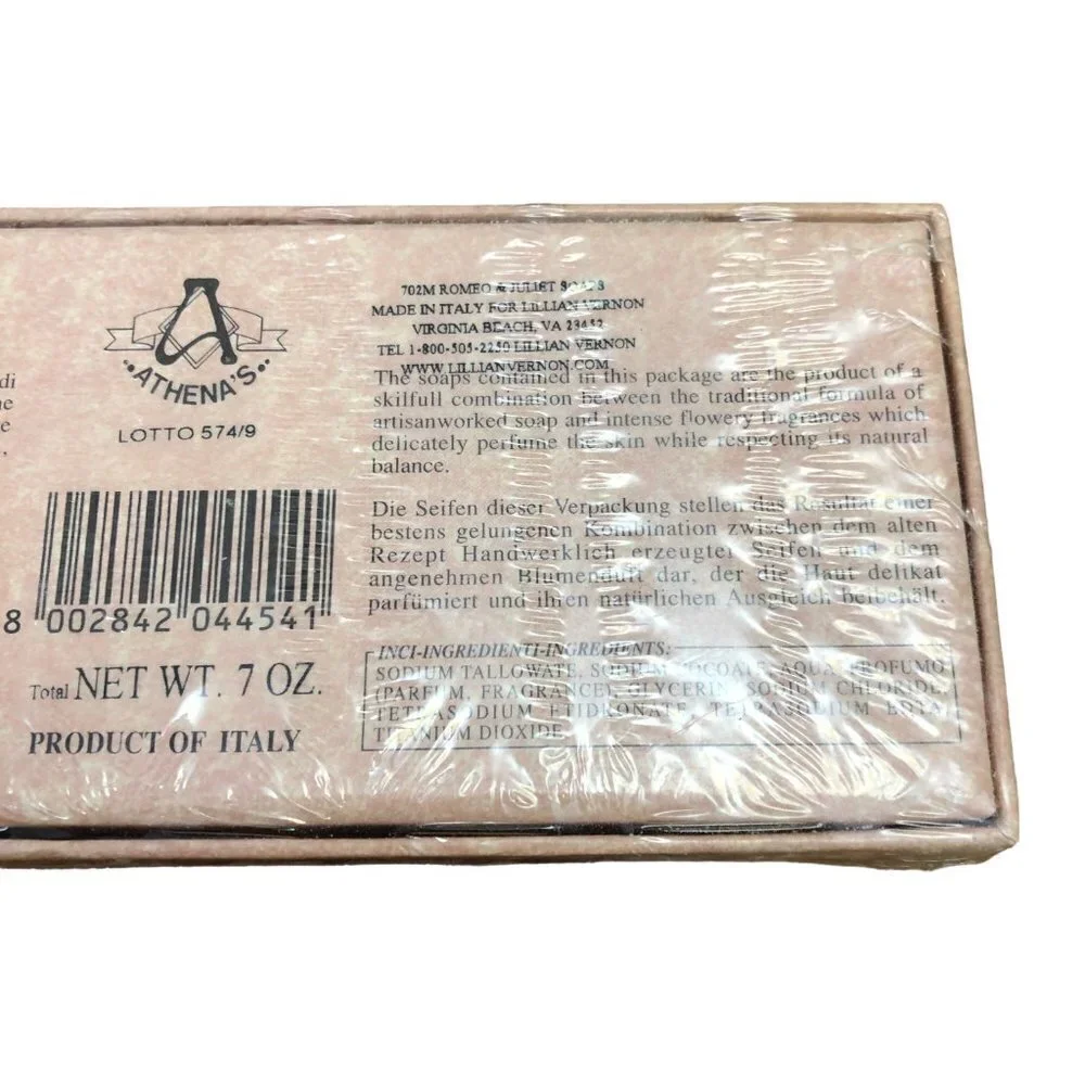 Athena's Romeo and Juliet Vintage Soap Made in Italy New Unopened Lillian Vernon